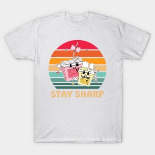 Stay Sharp Funny Retro T-Shirt